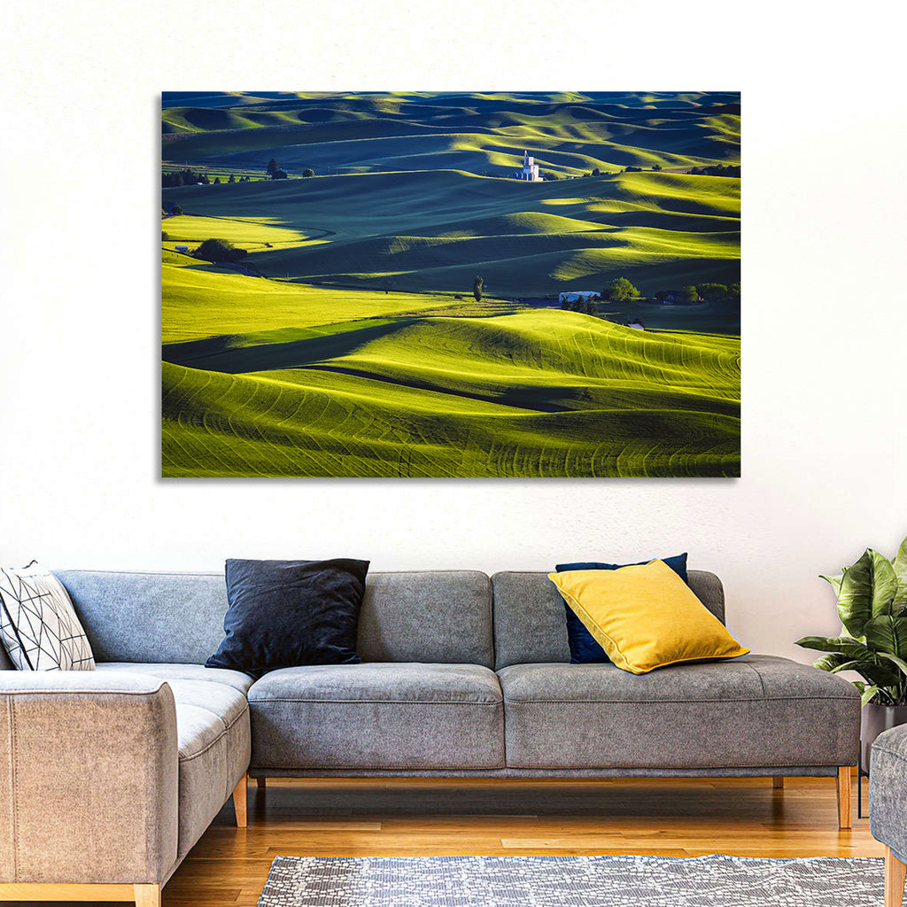 Palouse Hills with Grain Elevator Wall Art