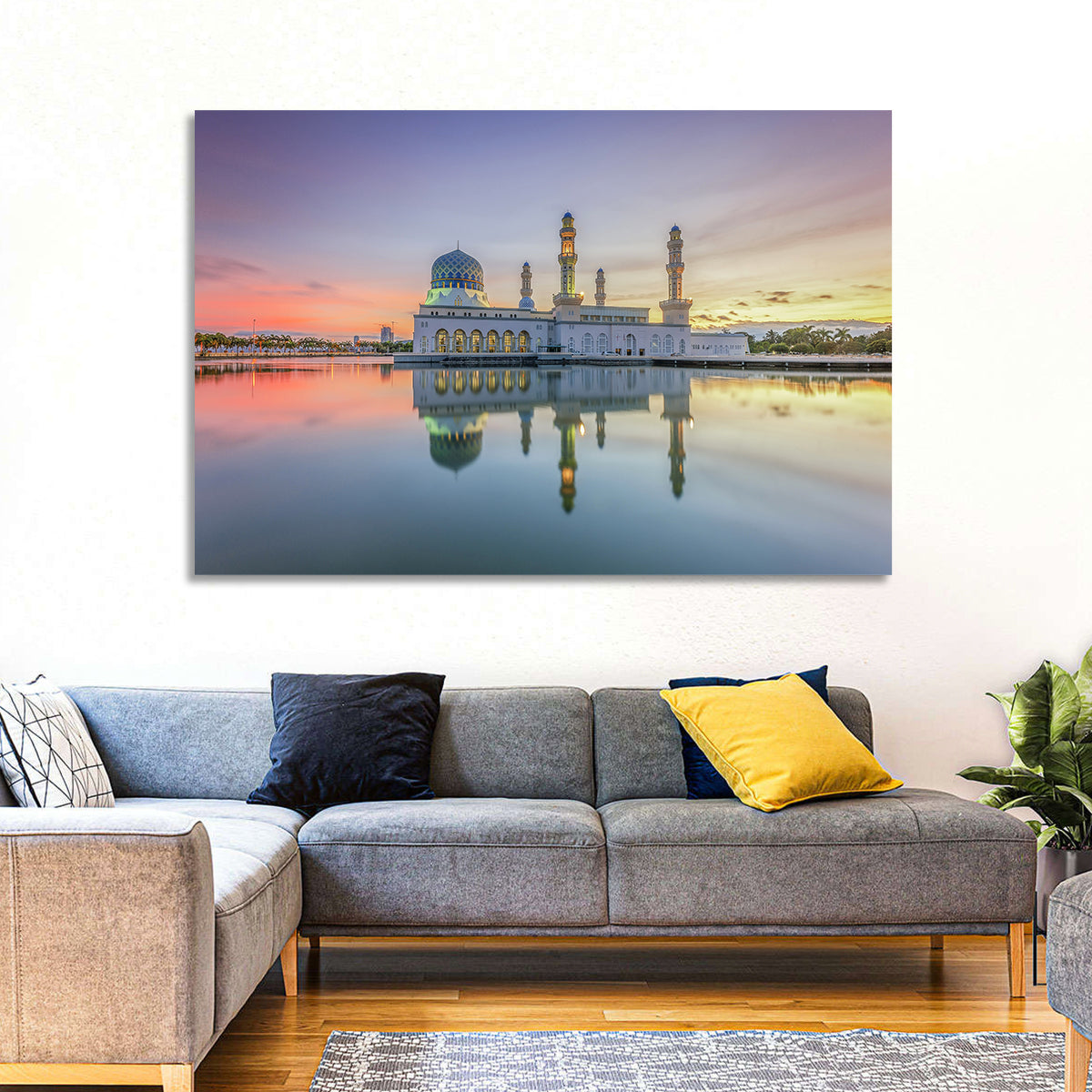 Kota Kinabalu City Mosque at Sunrise Wall Art