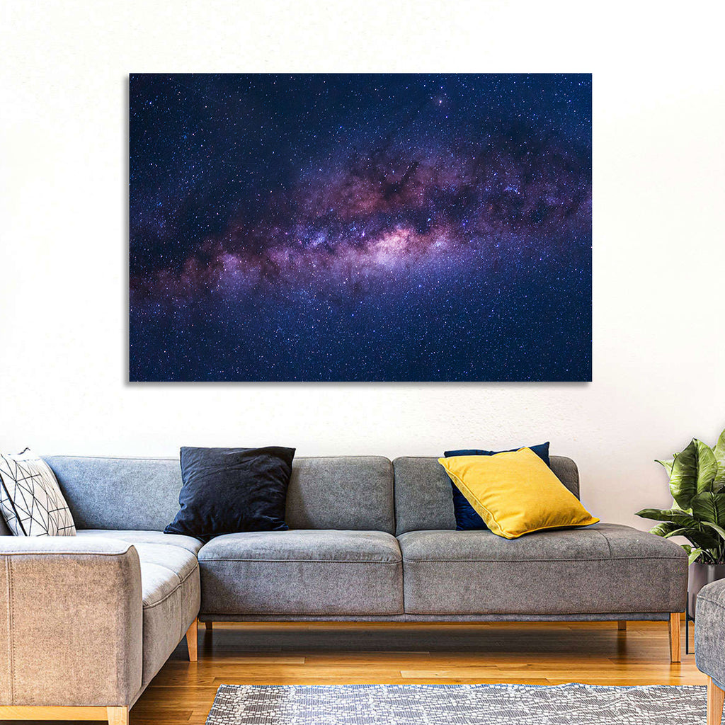 Violet Blue Milky Way Galaxy Wall Art