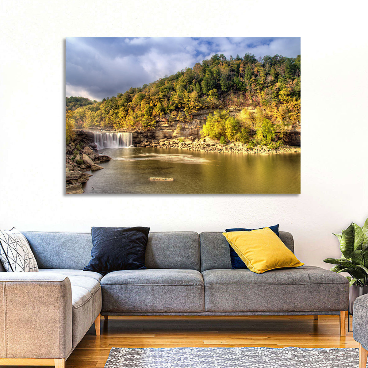 Cumberland Falls Wall Art in a room, landscape