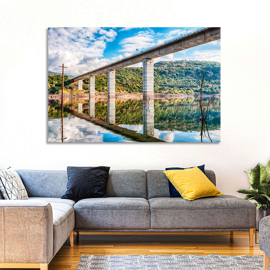 Lake Omodeo Concrete Bridge Wall Art