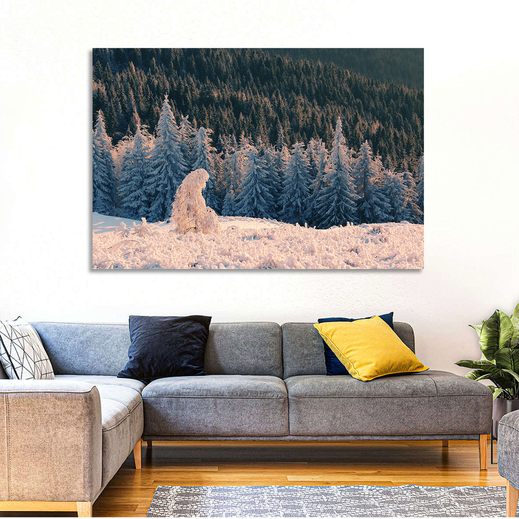 Carpathian Forest at Golden Hour Wall Art