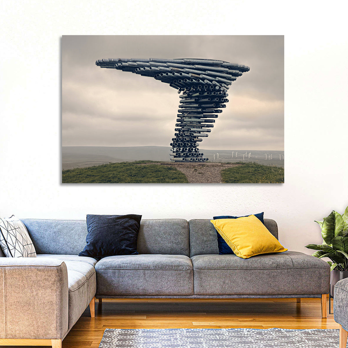 Singing Ringing Tree on Grassy Hill Wall Art in a room, landscape