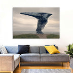 Singing Ringing Tree on Grassy Hill Wall Art