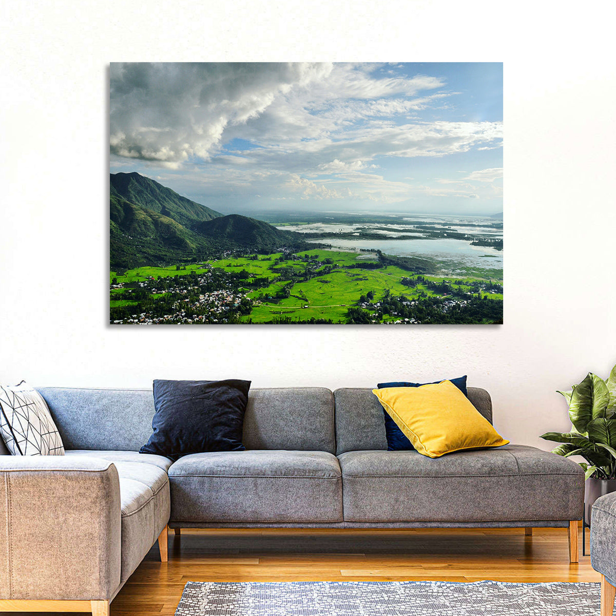Wular Lake Wall Art in a room, landscape