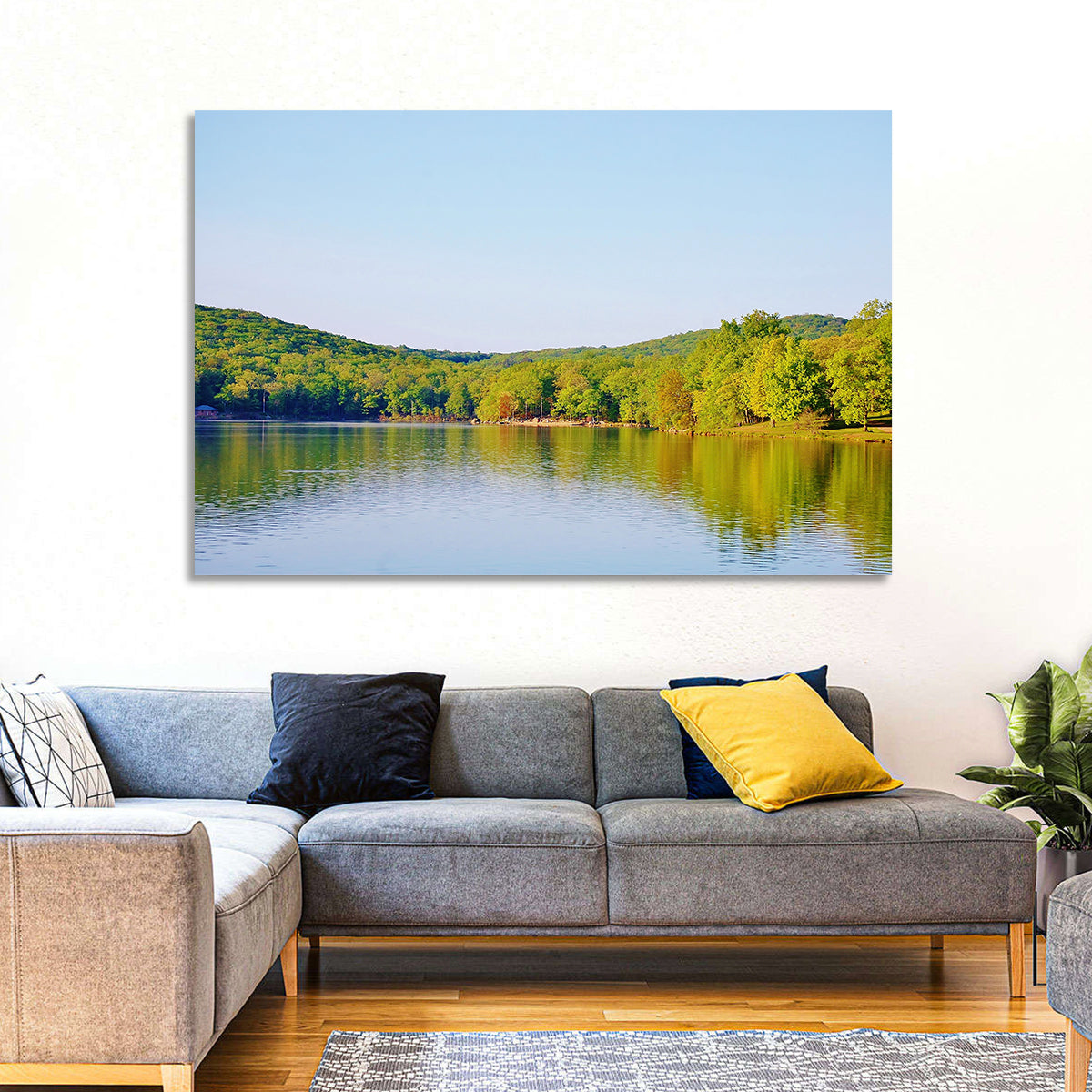 Sebago Lake Wall Art in a room, landscape
