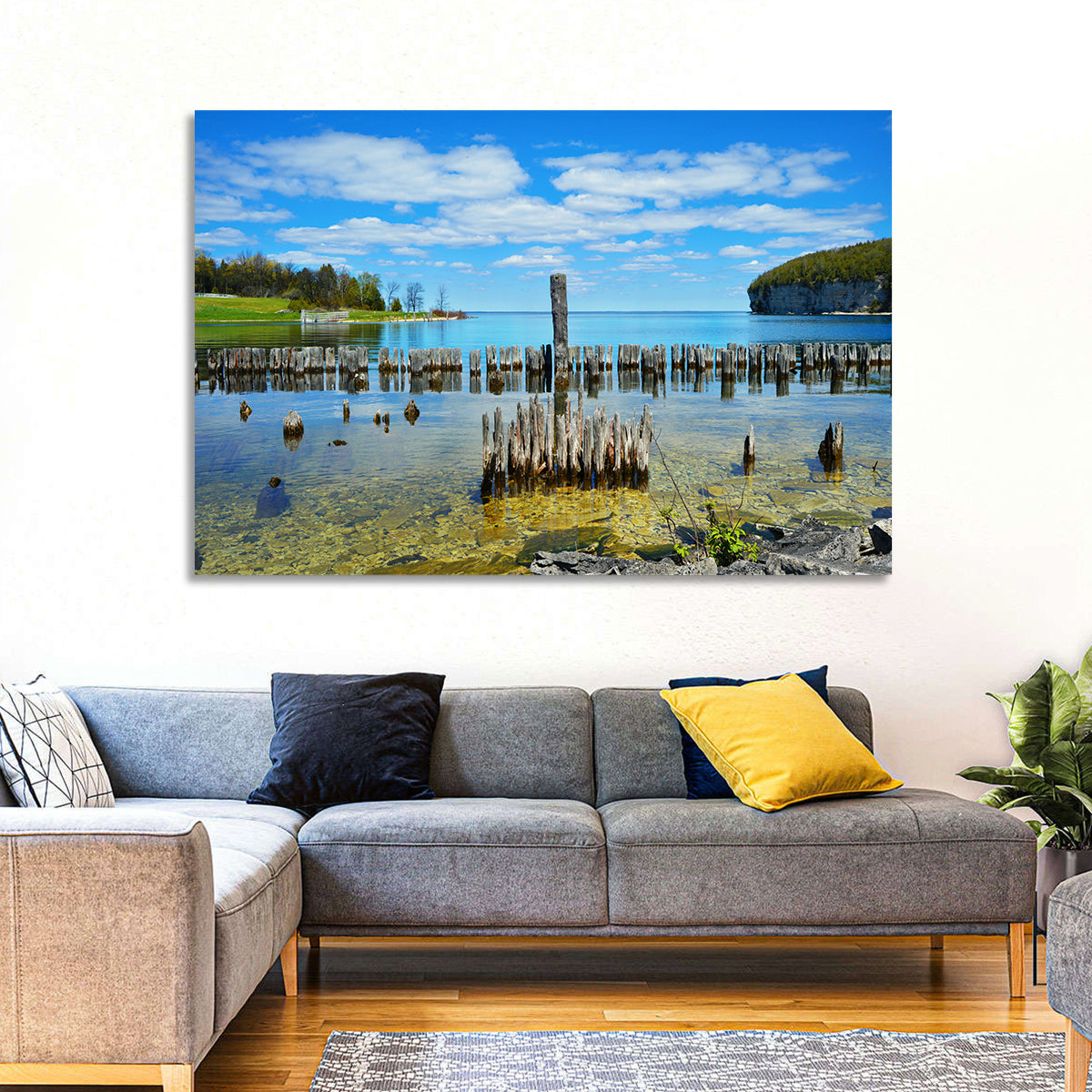 Big Bay De Noc Garden View Wall Art in a room, landscape