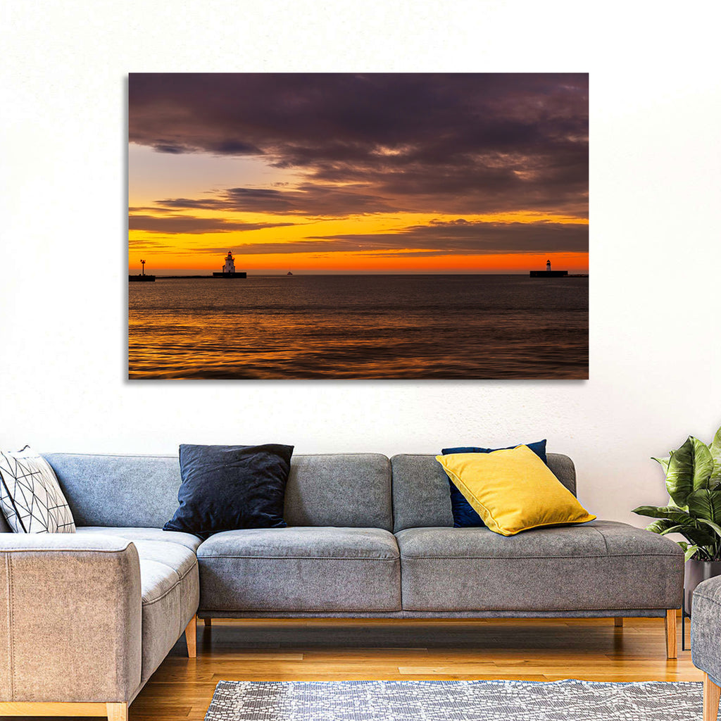 Lake Erie Twin Beacons Wall Art