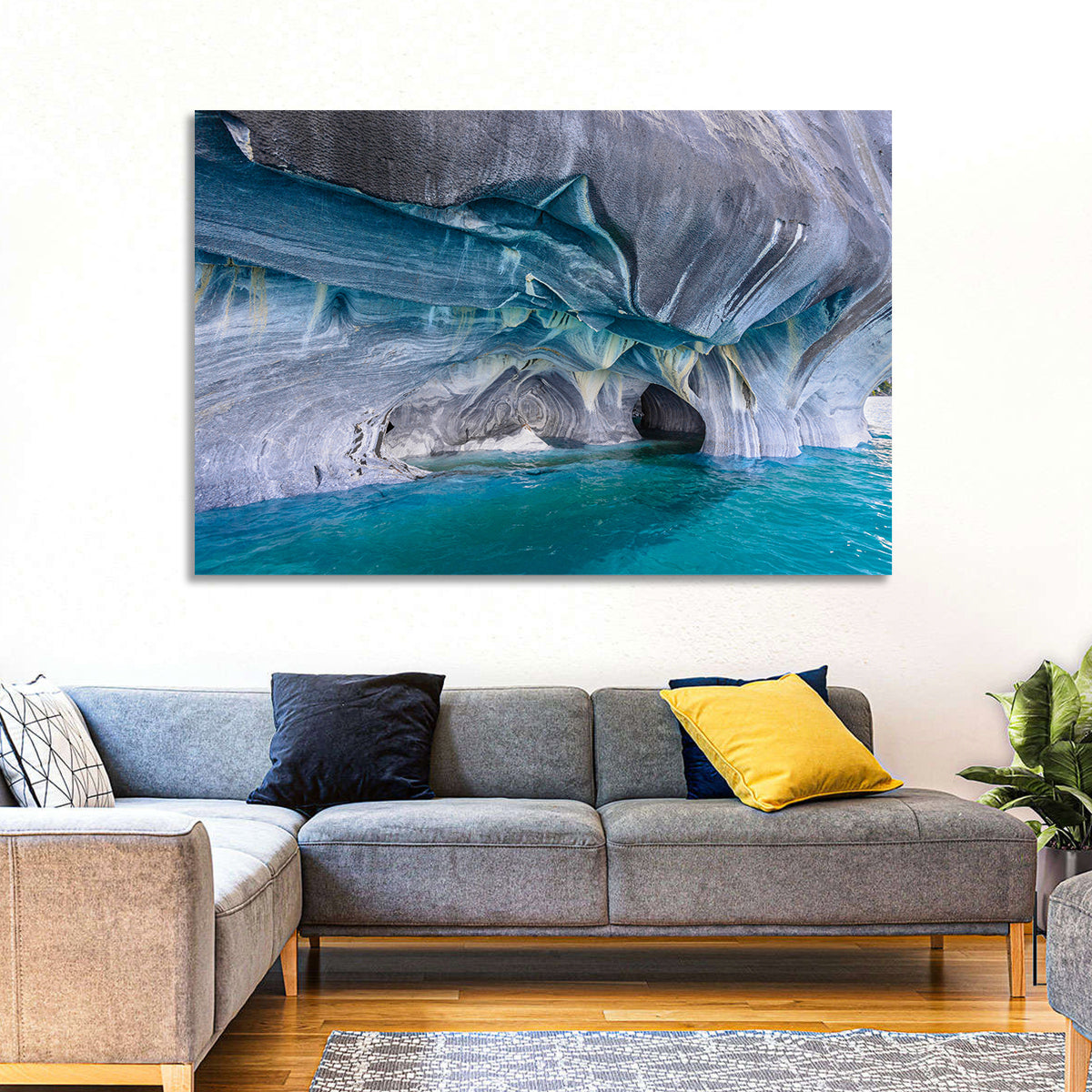 General Carrera Marble Caves Wall Art in a room, landscape