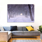Kuressaare Park Snowy Path Wall Art