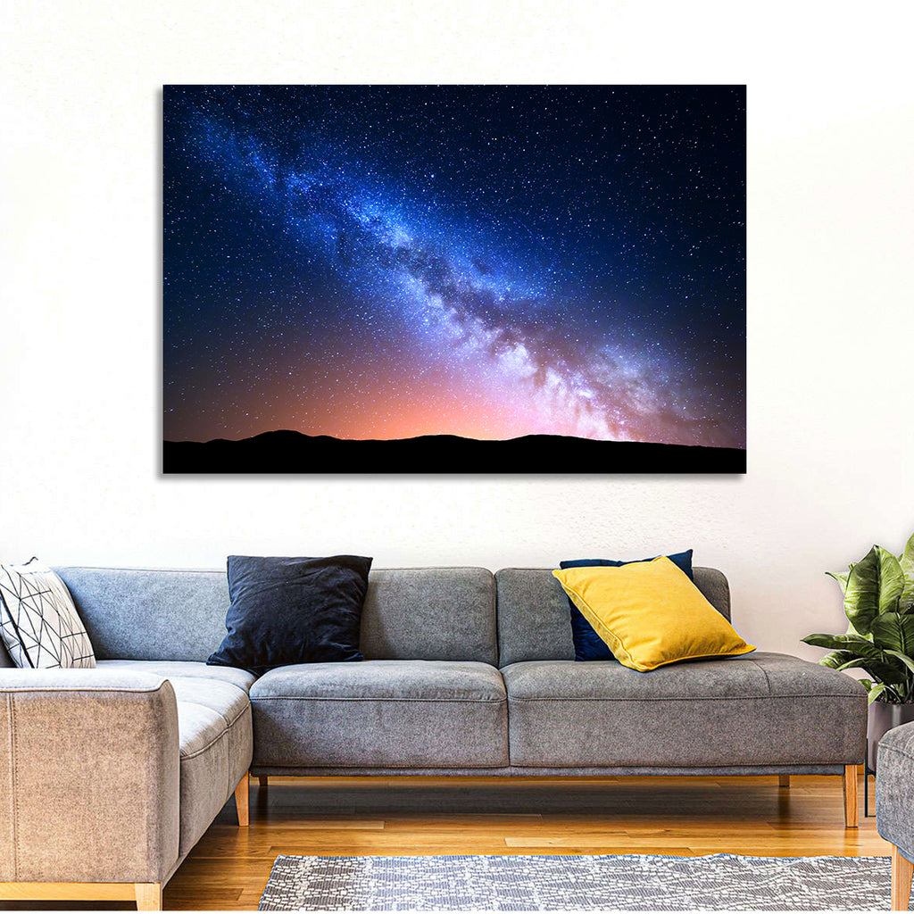 Milky Way Over Silhouetted Hills Wall Art