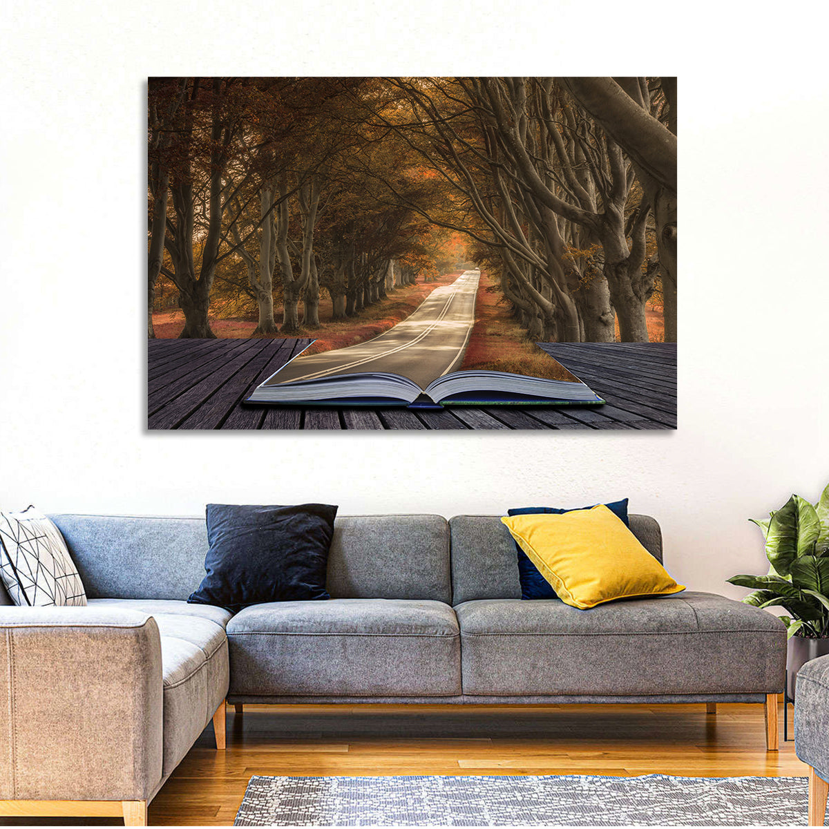 Surreal Book Pathway Wall Art