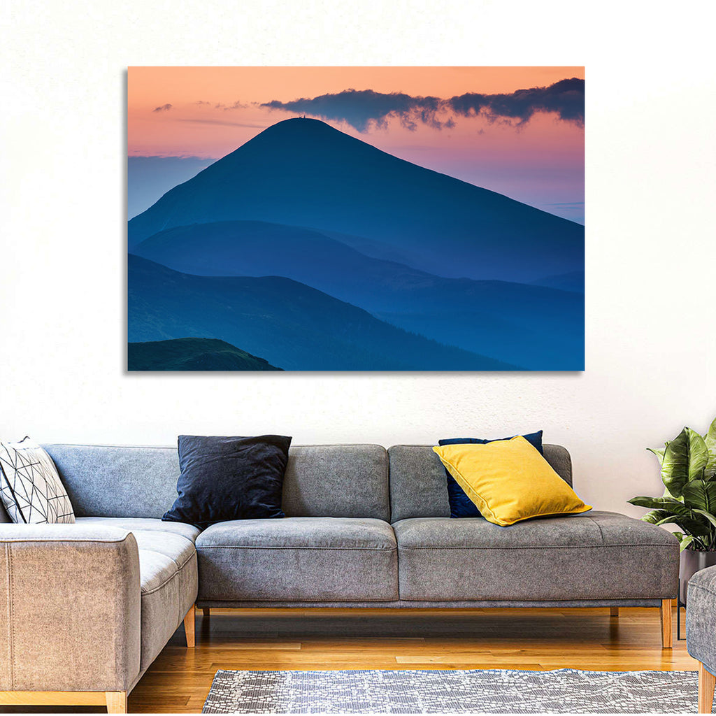 Twilight Mountain Range Wall Art