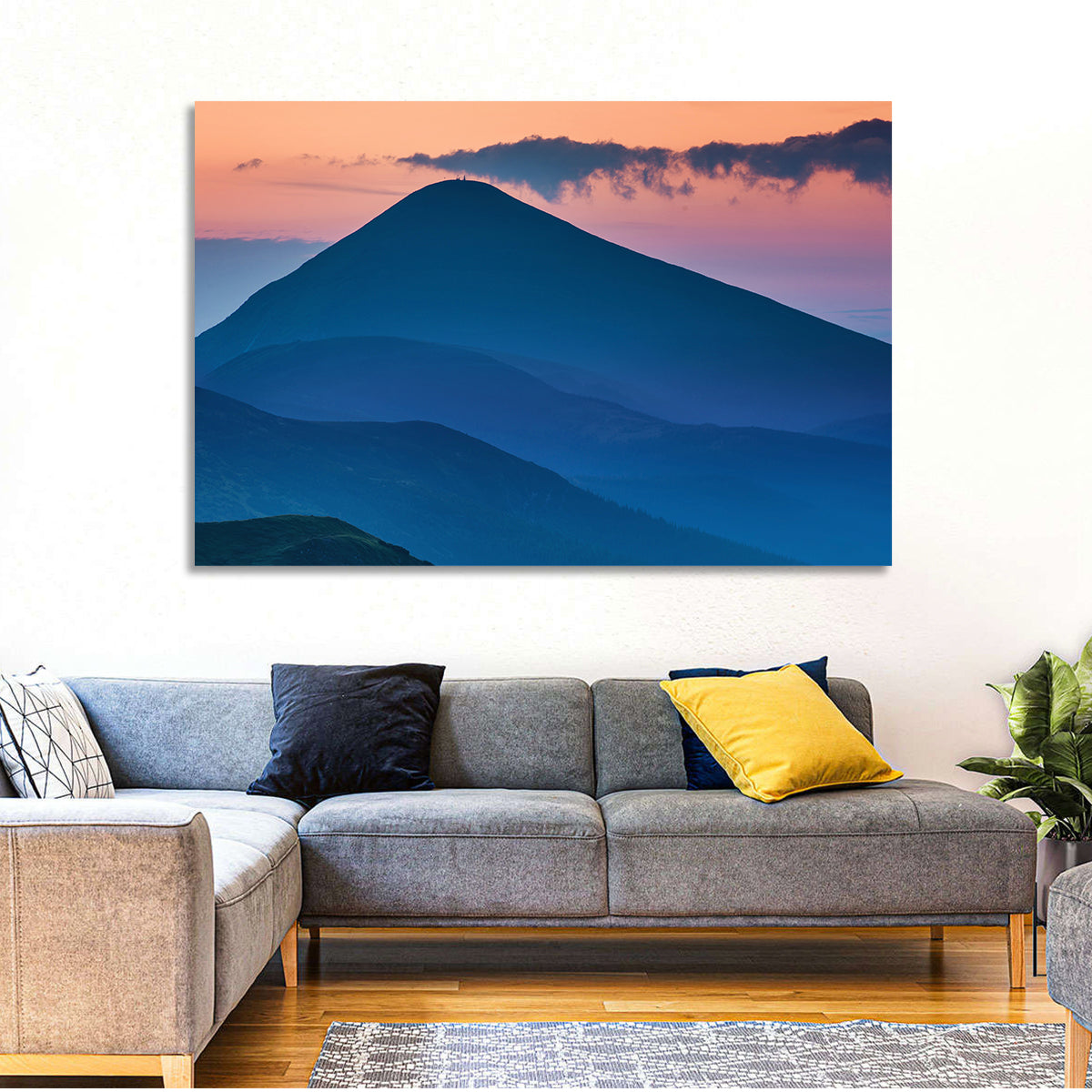 Twilight Mountain Range Wall Art