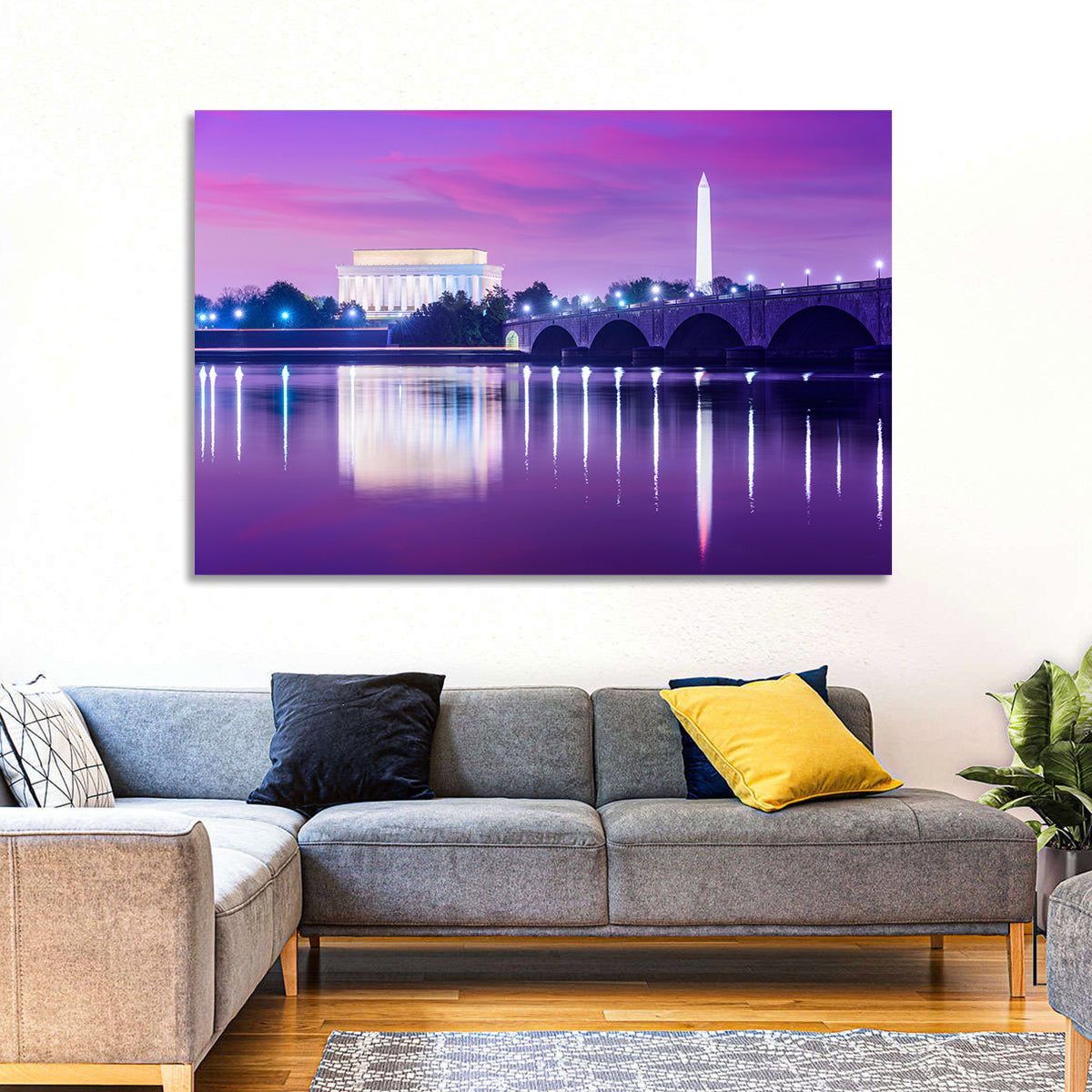 Purple Twilight Washington D.c. Skyline Wall Art