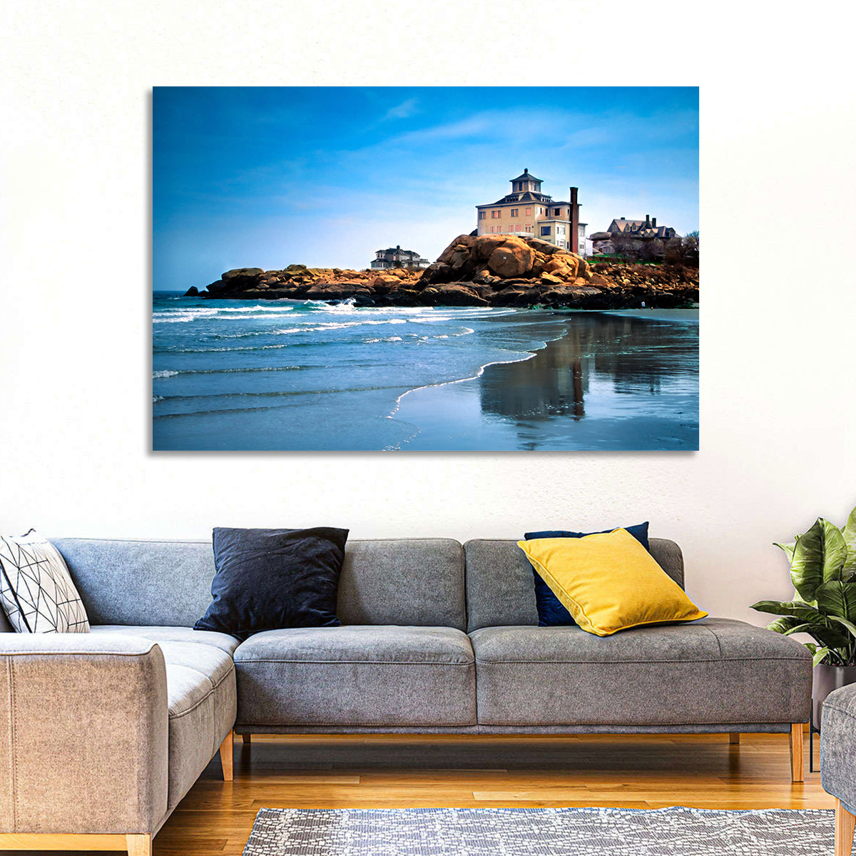 Cape Ann Beach Wall Art in a room, landscape