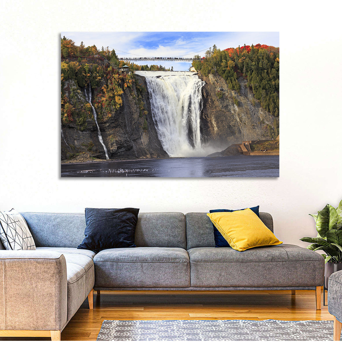 Montmorency Falls, Quebec Wall Art in a room, landscape