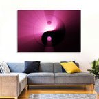 Magenta Yin Yang Symbol Wall Art