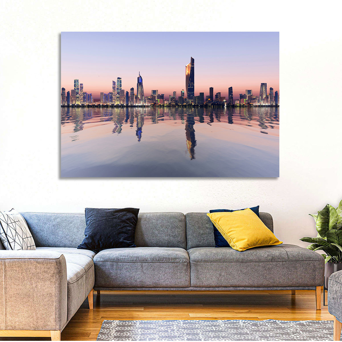 Al Hamra Tower Twilight Skyline Wall Art