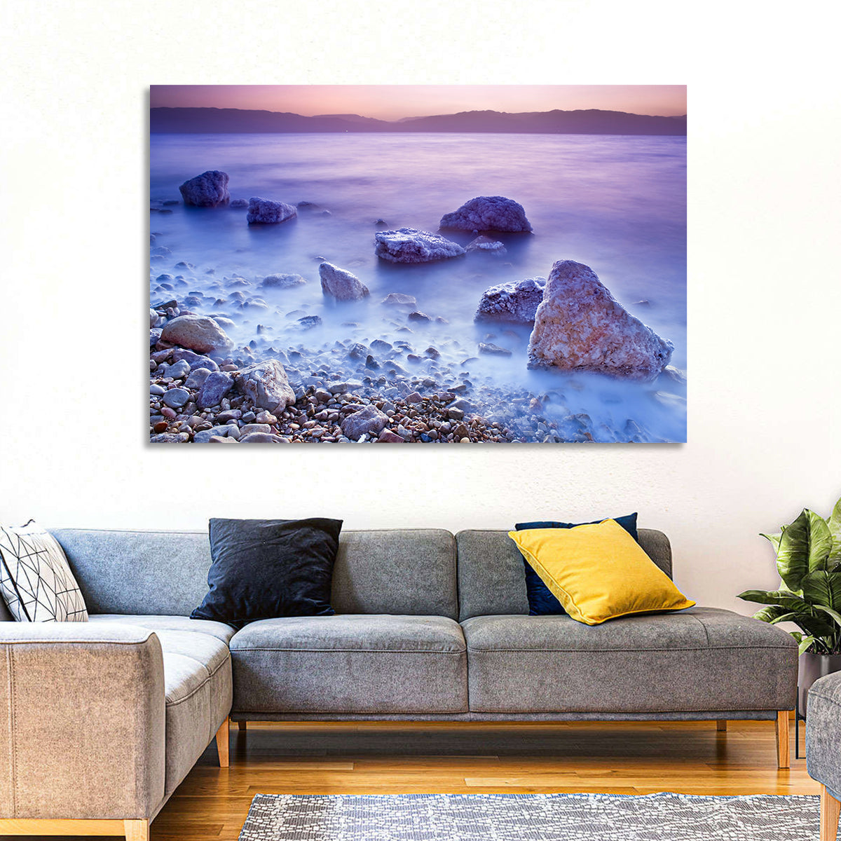 Dead Sea Salt Rocks at Dawn Wall Art