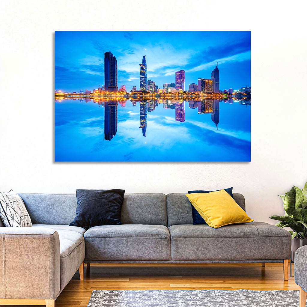 Ho Chi Minh City Skyline at Twilight Wall Art