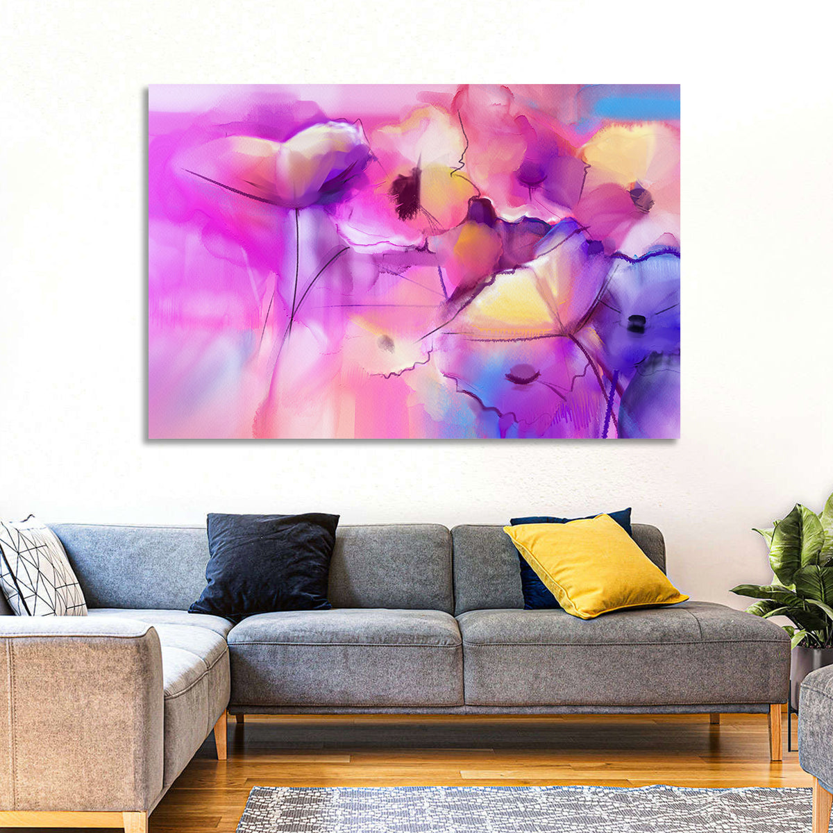 Abstract Tulip Garden Wall Art