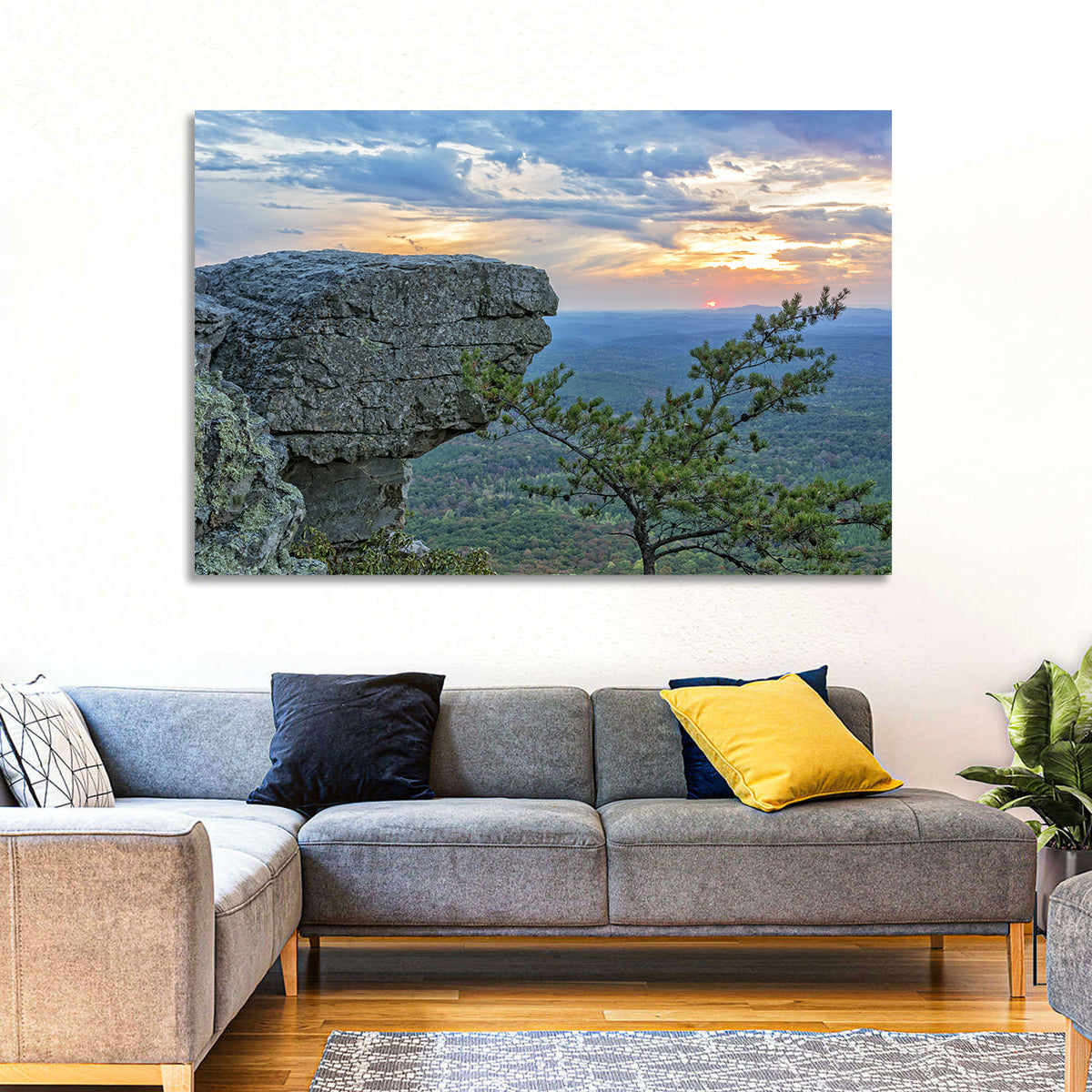 Bald Rock Sunset Over Cheaha State Park Wall Art