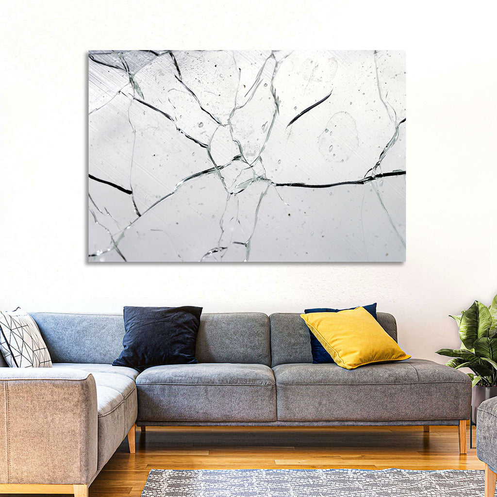 Fractured Glass Macro Study Wall Art