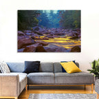 Swift River at Golden Hour, New Hampshire Wall Art