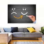 Chalkboard Mood Shift Smiley Arrow Wall Art