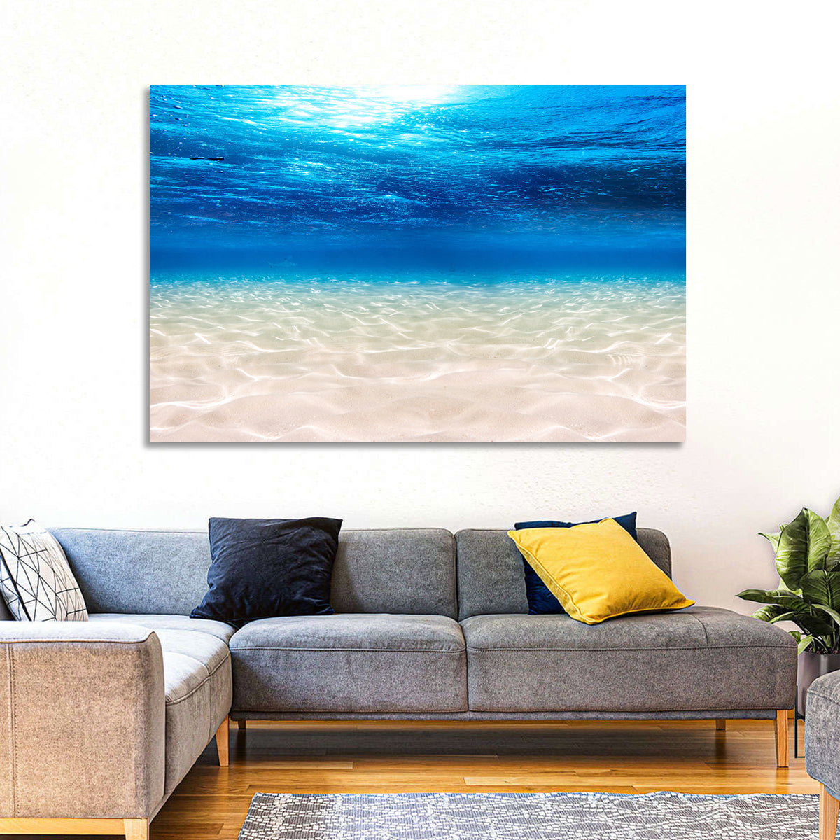 Sunlit Sandy Seabed Wall Art