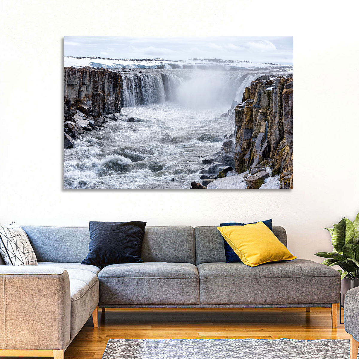 Selfoss Waterfall, Iceland Wall Art in a room, landscape