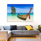 Krabi Longtail Boat Seascape Wall Art