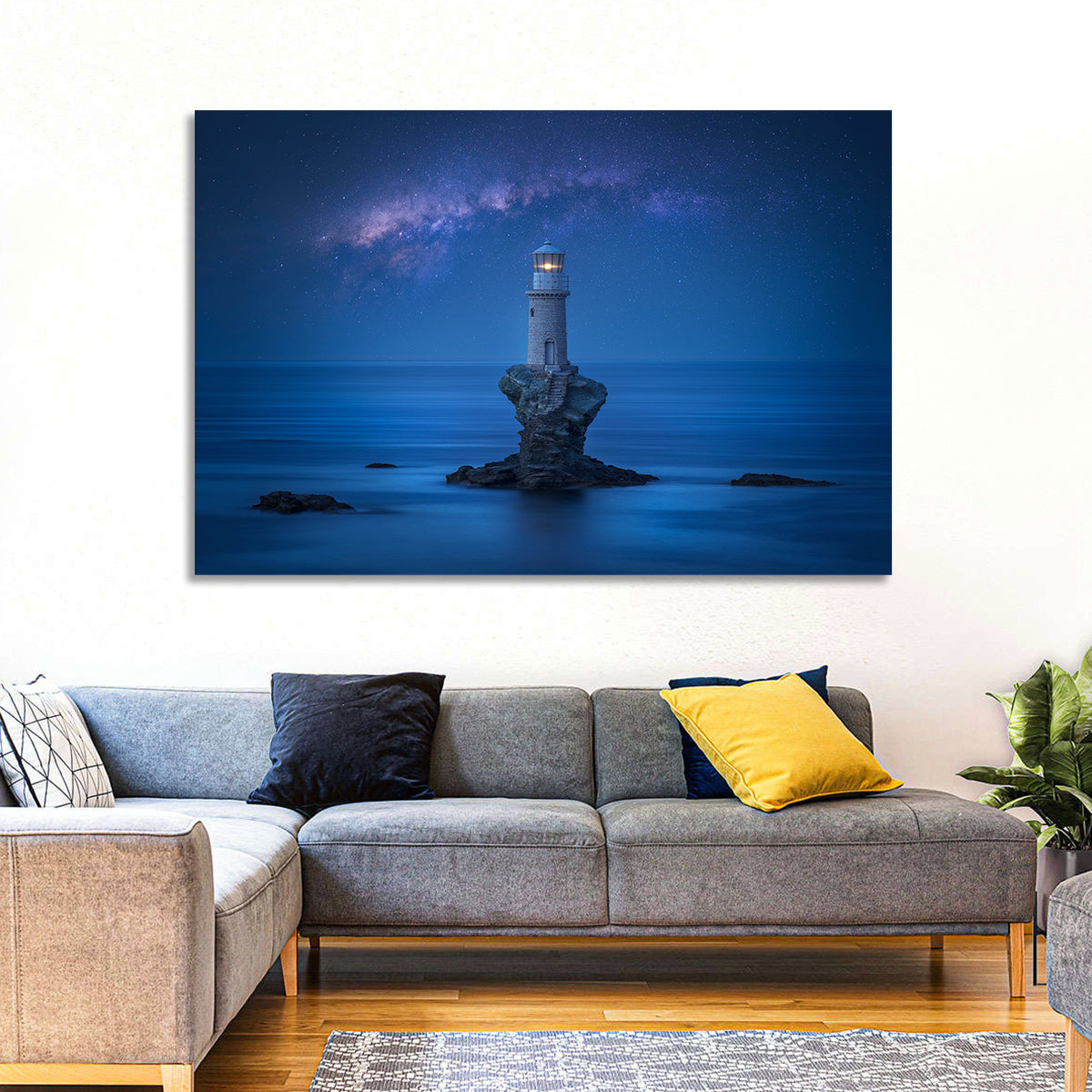 Tourlitis Lighthouse Nightscape Wall Art