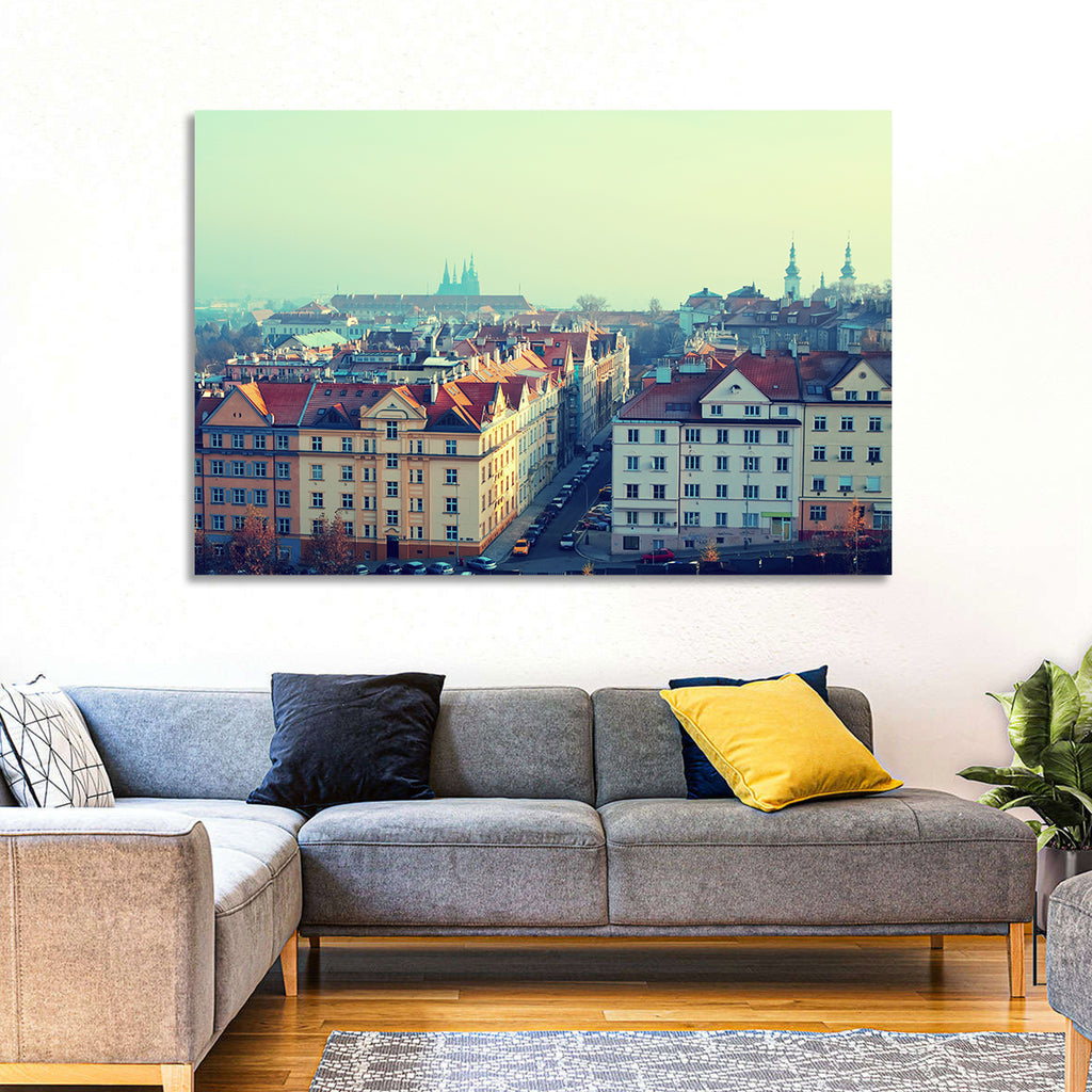 Prague Rooftops with St. Vitus Cathedral Wall Art