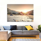 Punakha Dzong at Golden Hour Wall Art