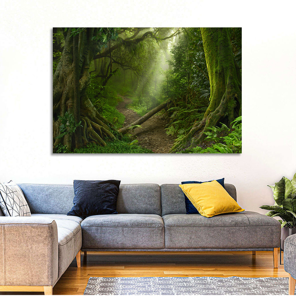 Moss-covered Rainforest Path Wall Art