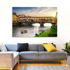Ponte Vecchio at Golden Hour Wall Art