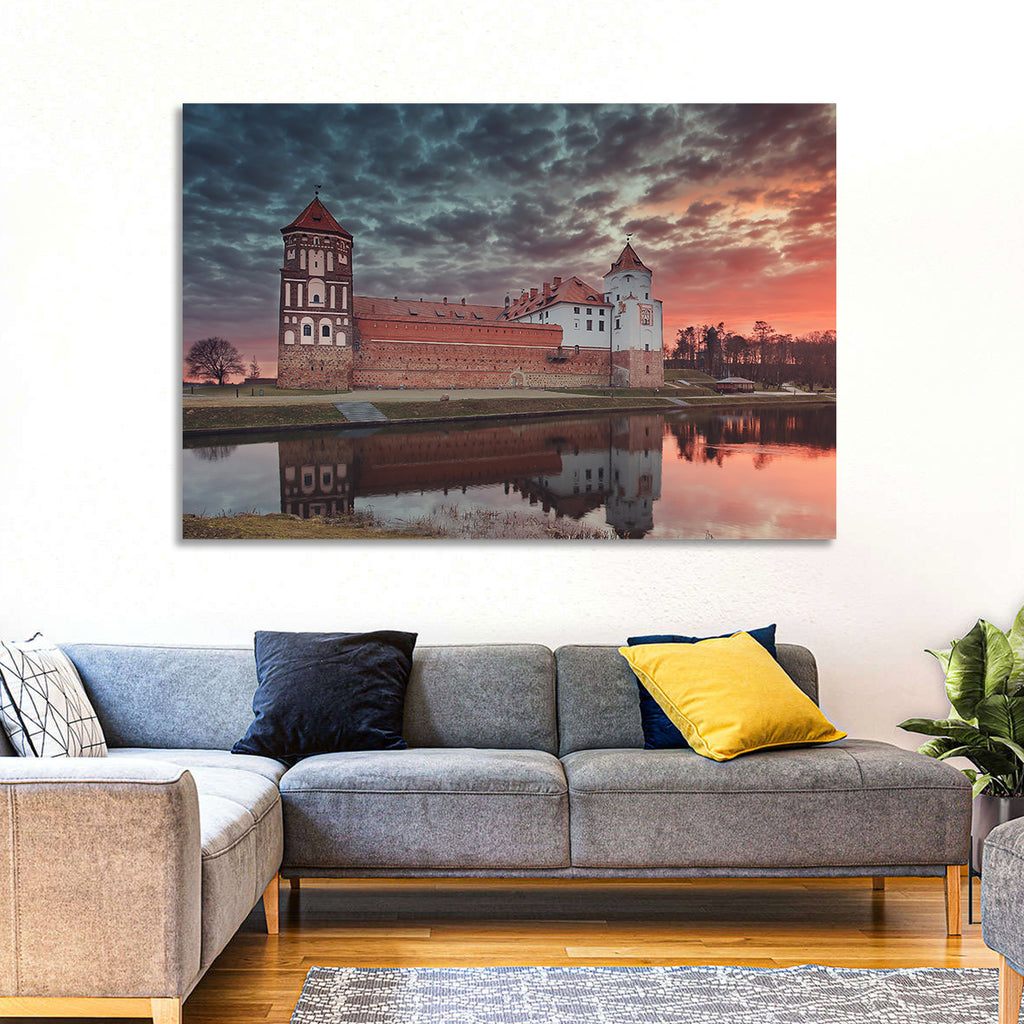 Mir Castle at Dusk Wall Art