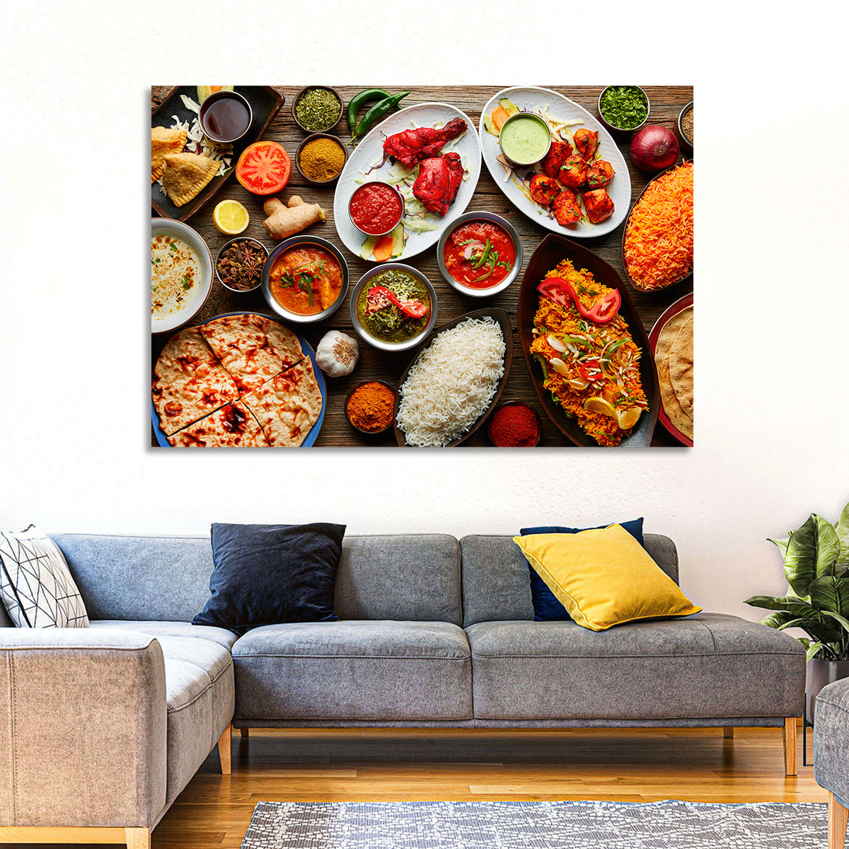 Indian Cuisine Flat Lay Wall Art