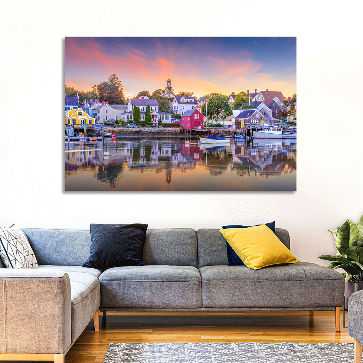 Rockport Harbor Motif Number 1 Wall Art in a room, landscape