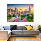 Atlanta Skyline at Dusk Wall Art