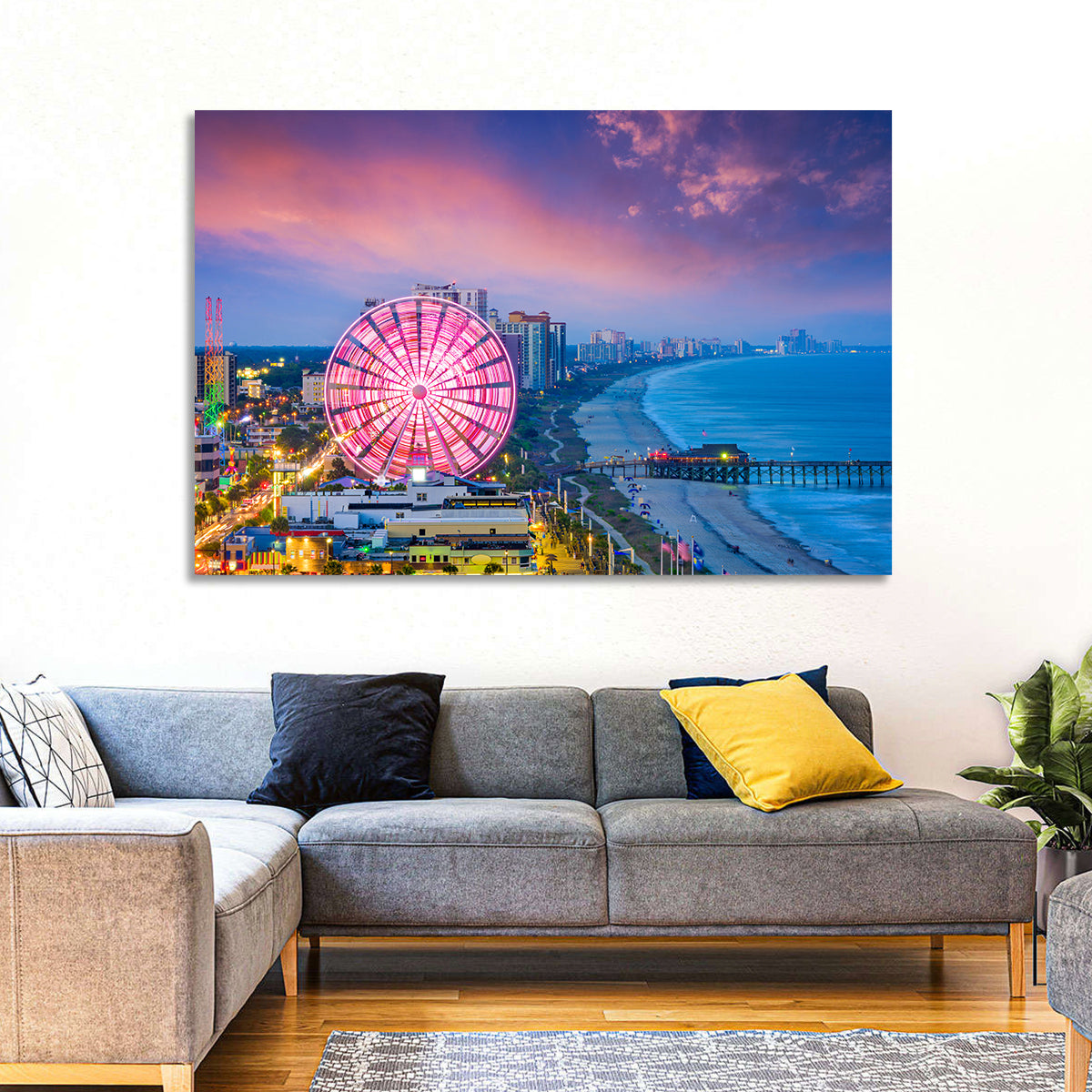 Myrtle Beach Skywheel at Twilight Wall Art