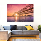 Crescent City Connection at Sunset Wall Art