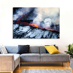 Snow-crusted Lava Flow Wall Art