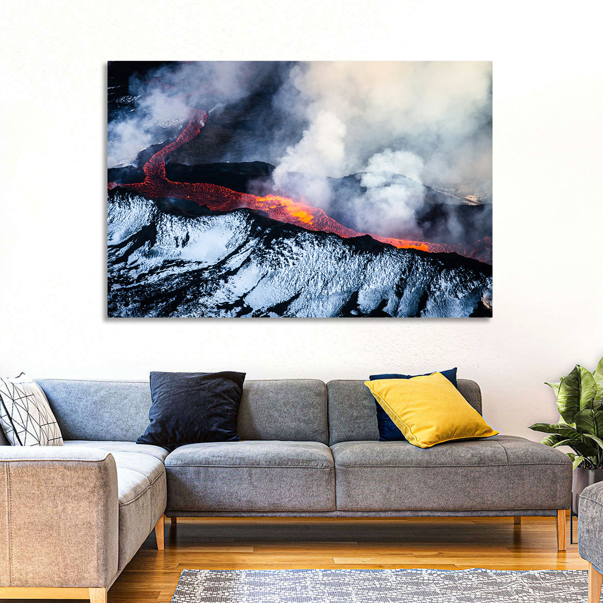 Snow-crusted Lava Flow Wall Art