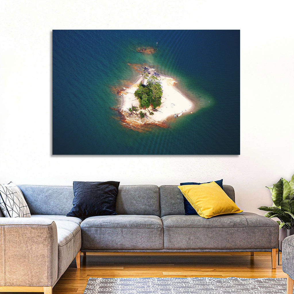 Lake Lanier Island Aerial View Wall Art