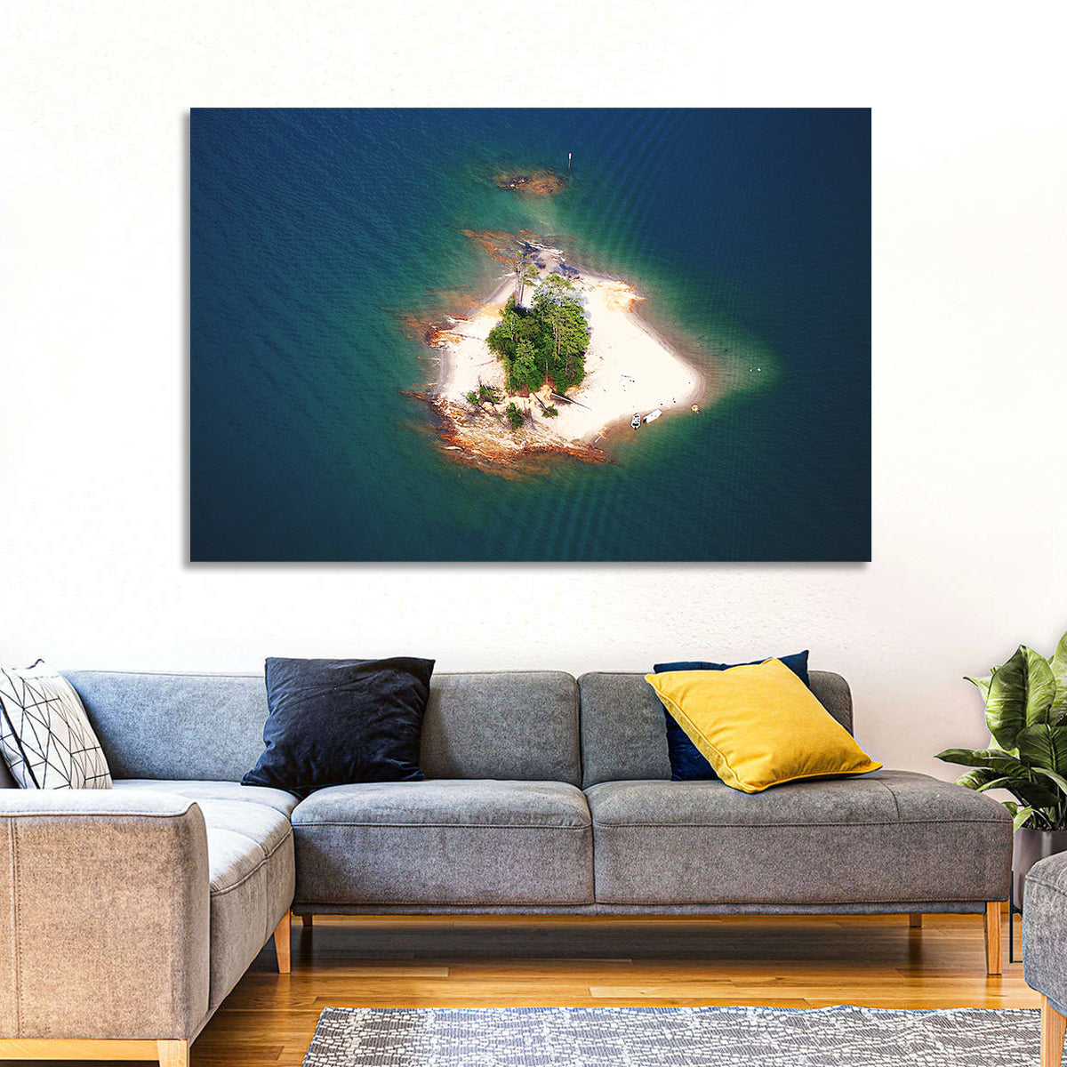 Lake Lanier Island Aerial View Wall Art