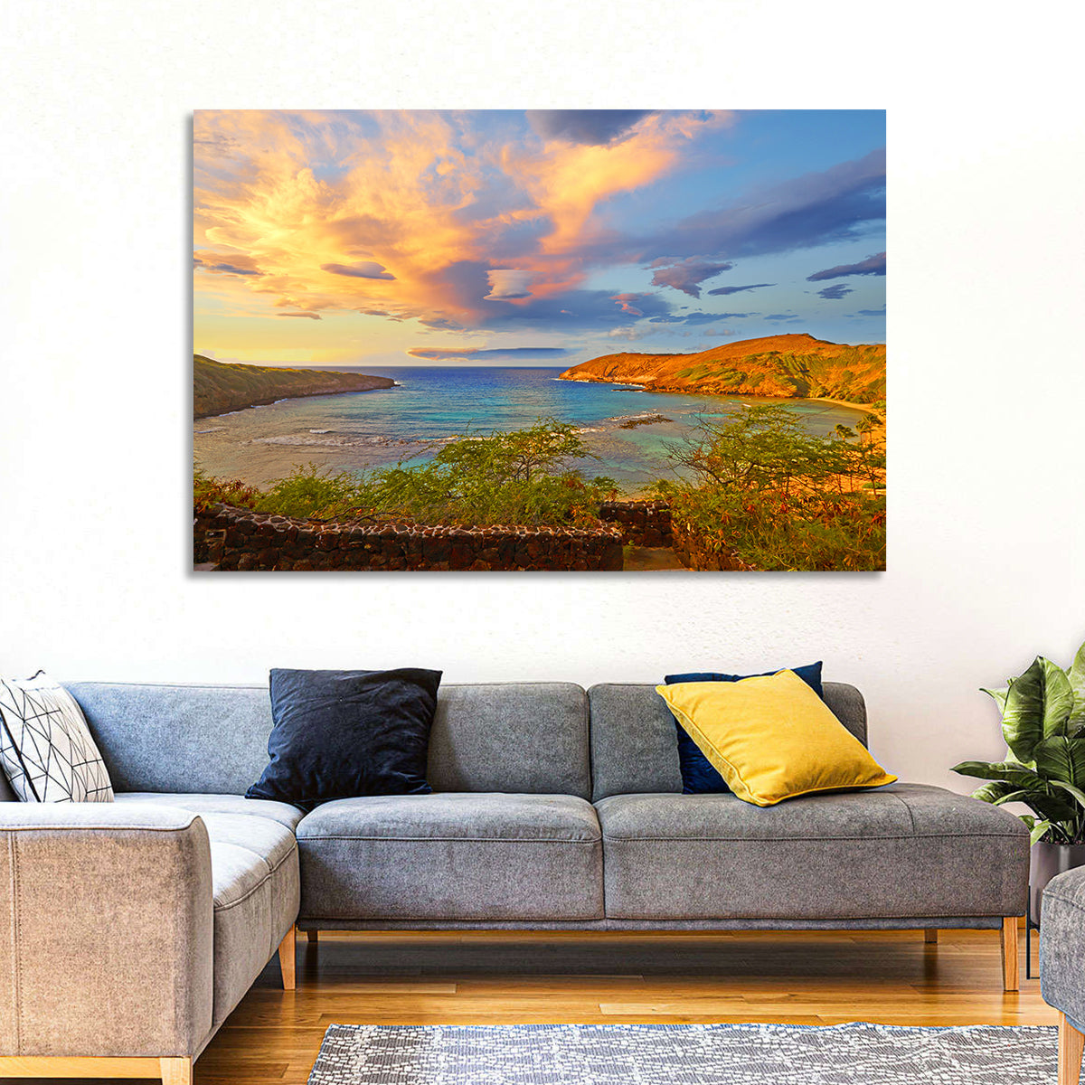 Hanauma Bay Golden Hour Wall Art