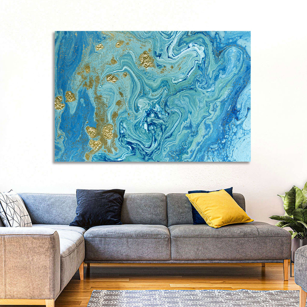 Blue Marble Streams Wall Art